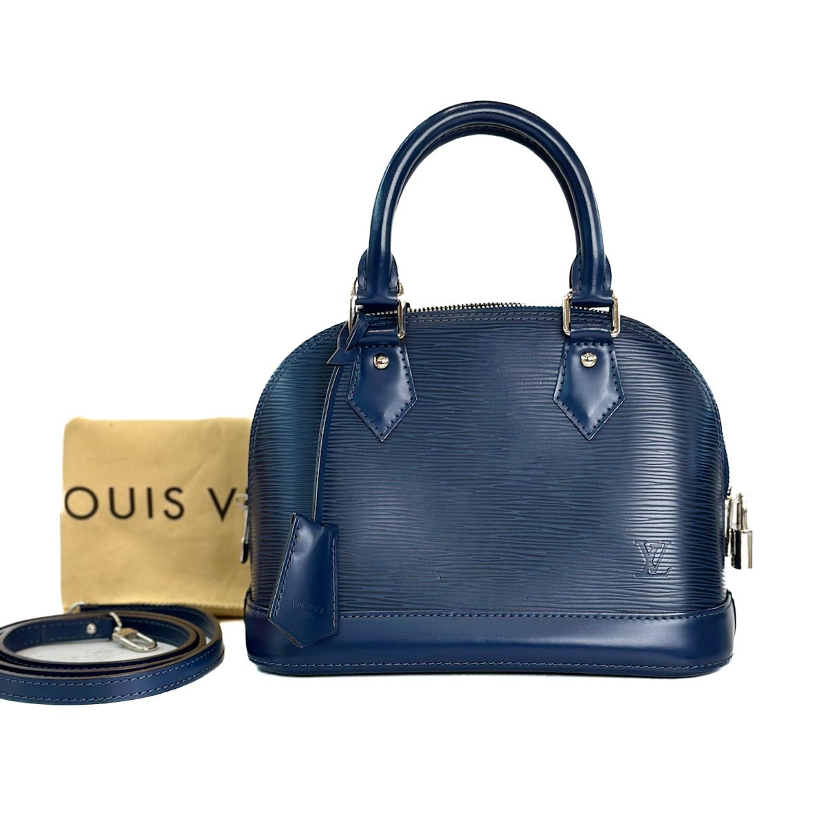 Louis Vuitton Alma Bb Blue Bag