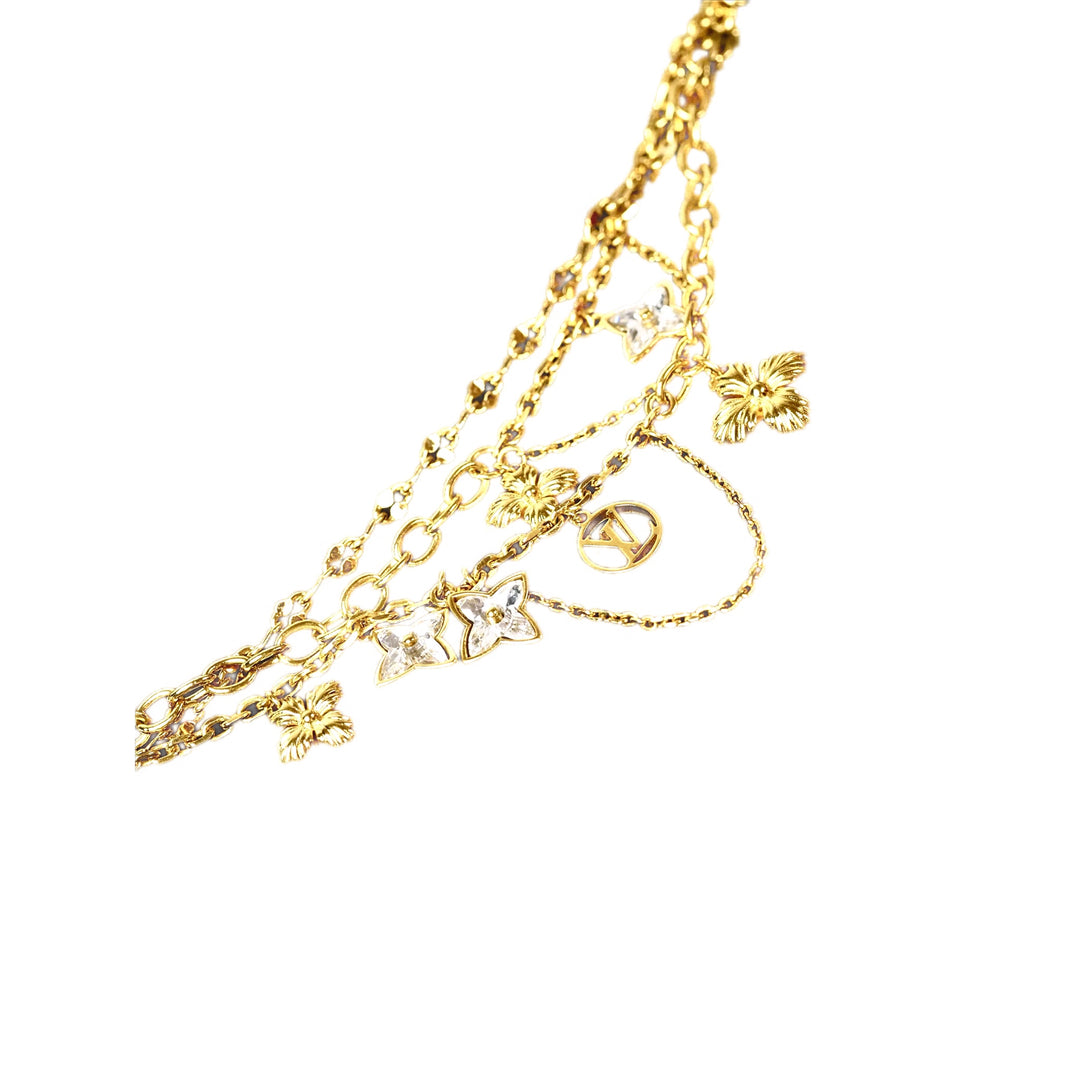 Louis Vuitton Blooming Bracelet in Gold Tone Strass