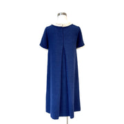 Pre-owned Gucci Navy/White Tweed Bow Detailed Cotton Dress - photo 2