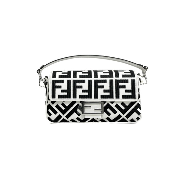 Fendi Small Black/White Baguette Bag - Jiaxyk