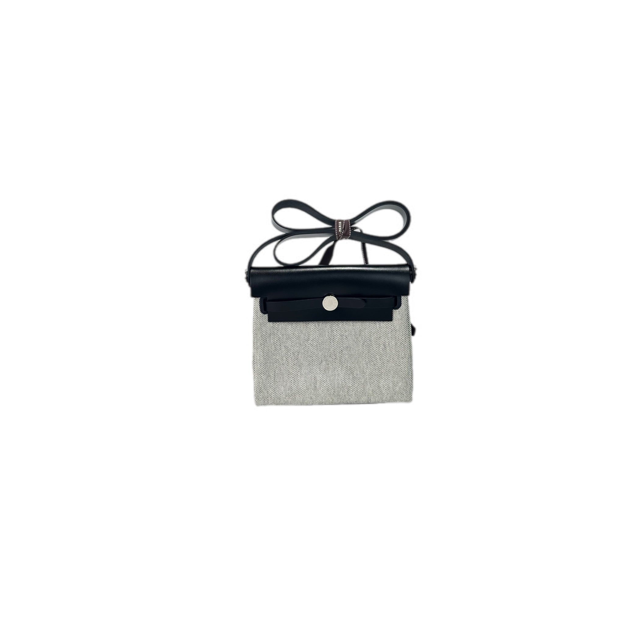 Hermes Herbag Mini 20 Bag Black/Canvas - Jiaxyk