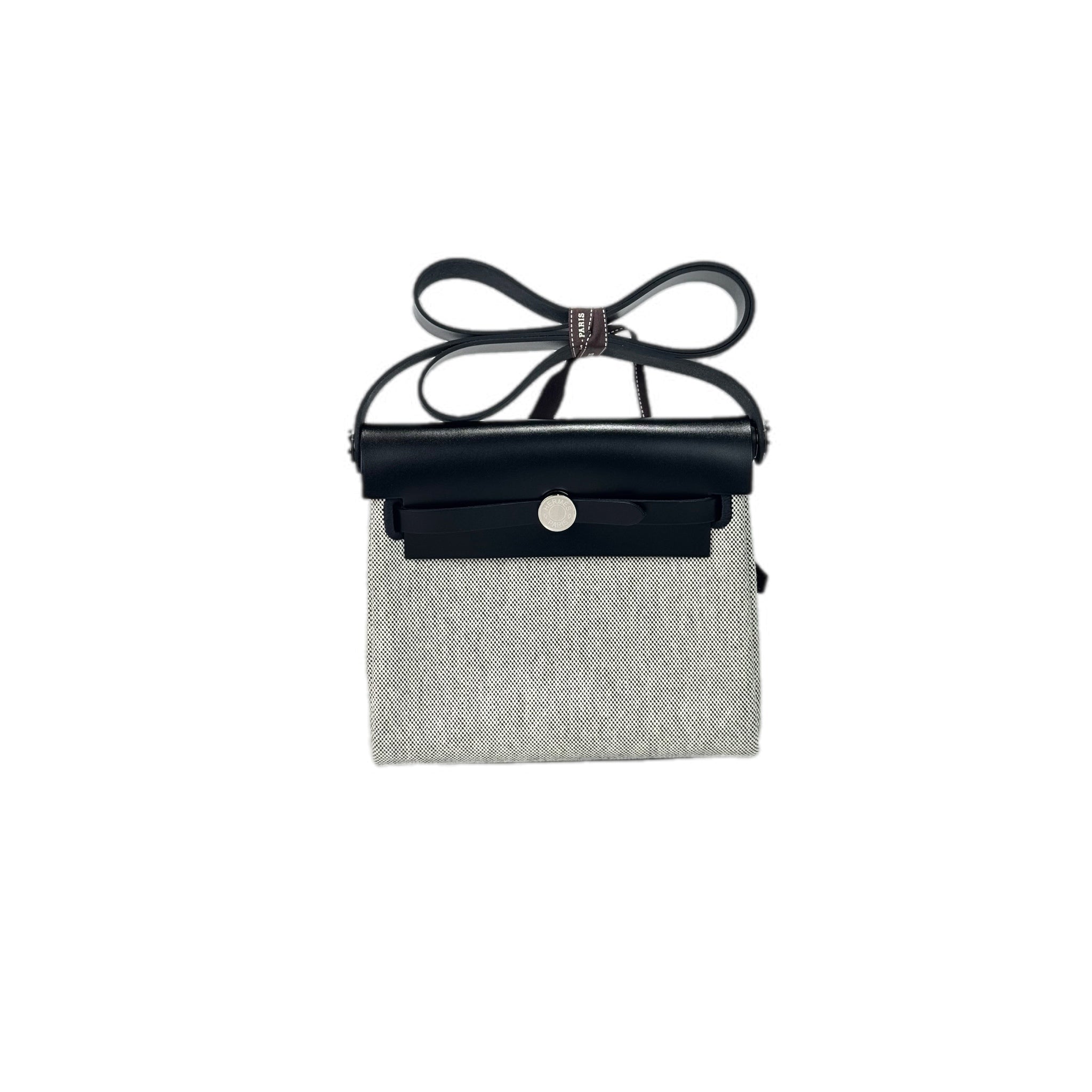 Hermes Herbag Mini 20 Bag Black/Canvas - Jiaxyk