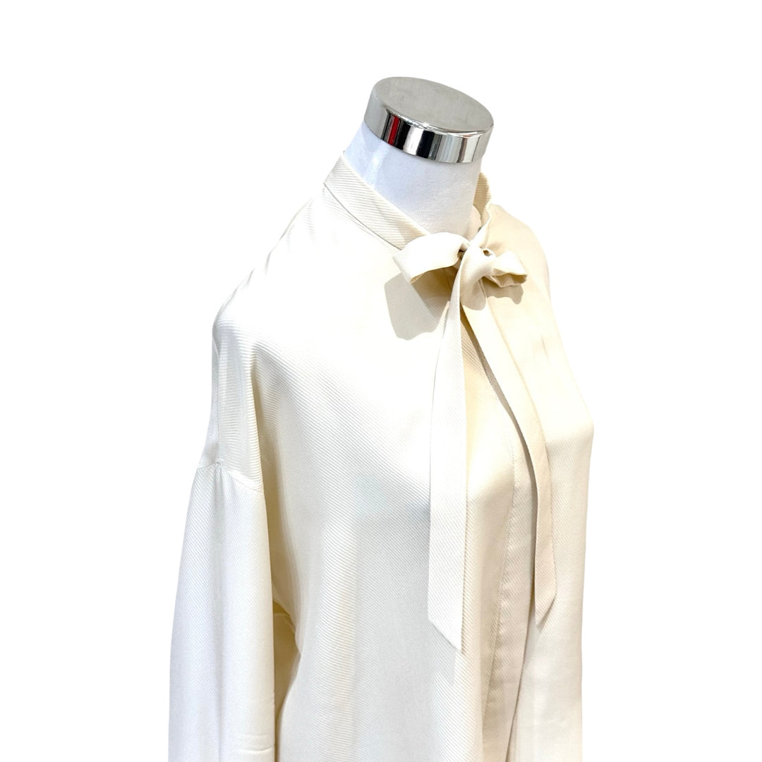Hermes Beige Silk Shirt #40
