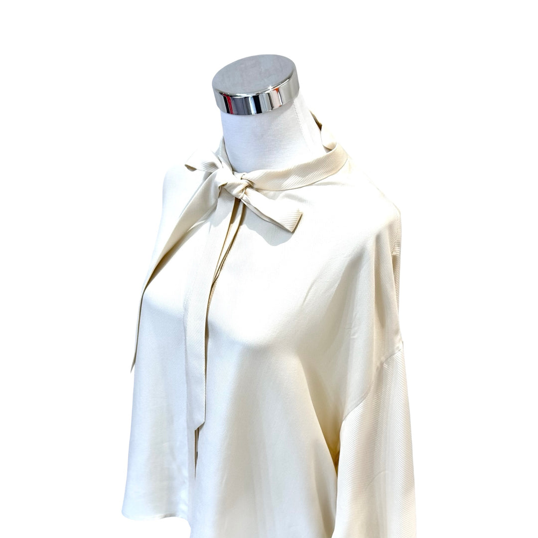 Hermes Beige Silk Shirt #40