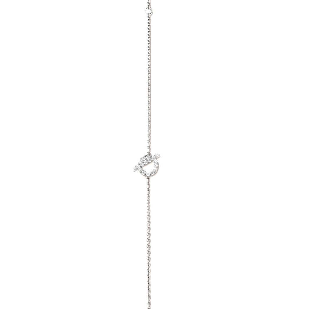 Hermes White Gold Finesse Bracelet