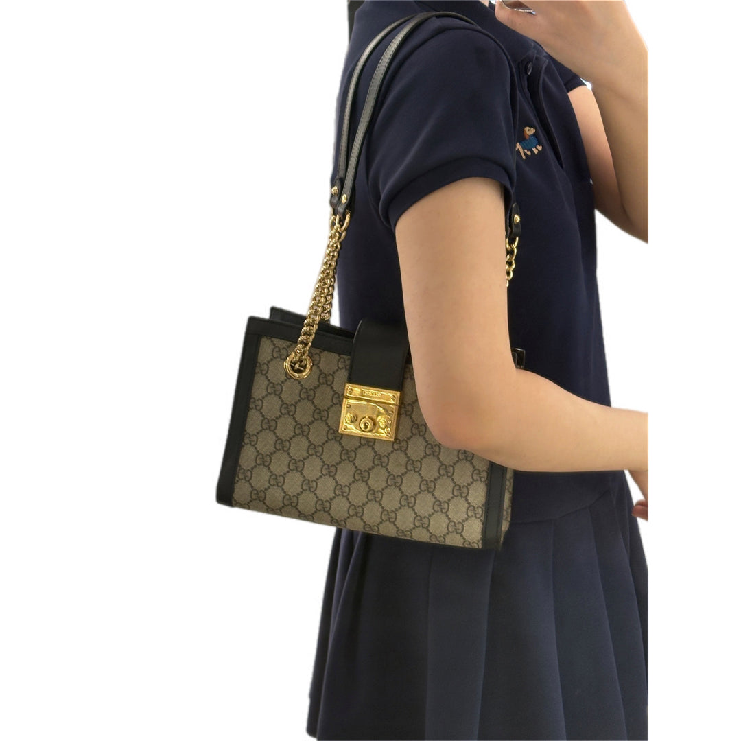 Gucci GG Supreme Padlock Tote Bag Small