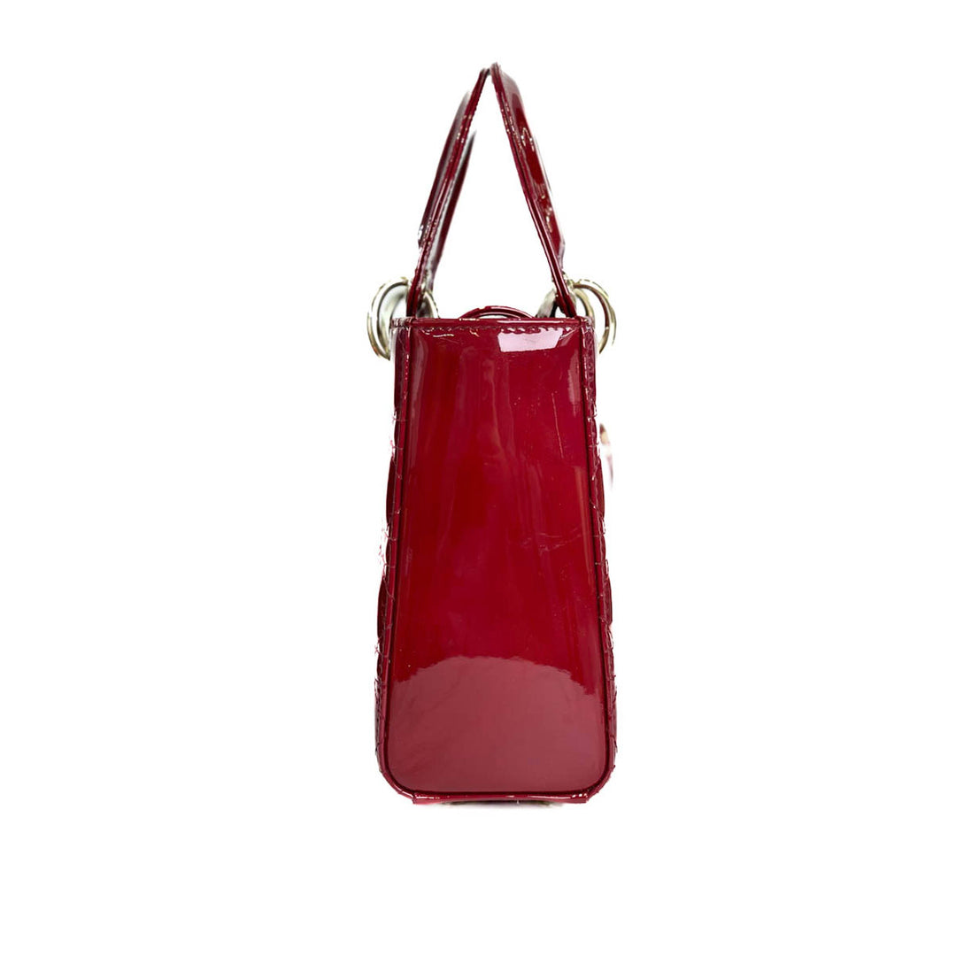 Dior Lady Small Red Patent Leather