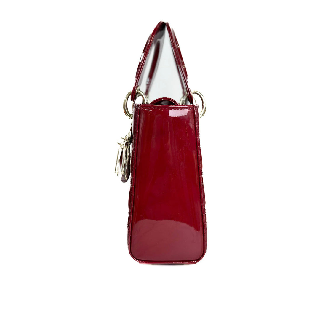 Dior Lady Small Red Patent Leather