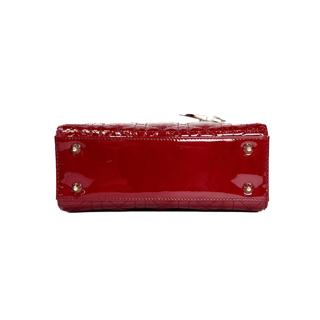 Dior Lady Small Red Patent Leather