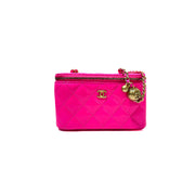 Chanel Patent Hot Pink Vanity Case with Pearl Crush - Jiaxyk