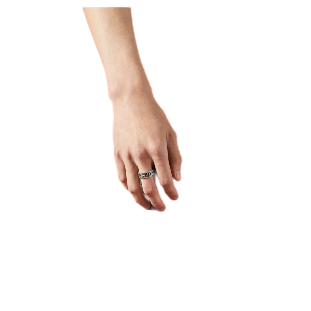 Gucci GG Marmont wide ring Silver Ring 23# - Jiaxyk