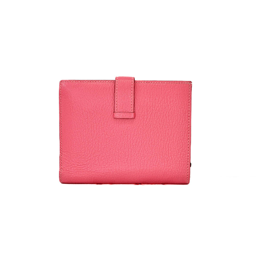 Hermes Pink Bearn Compact Wallet