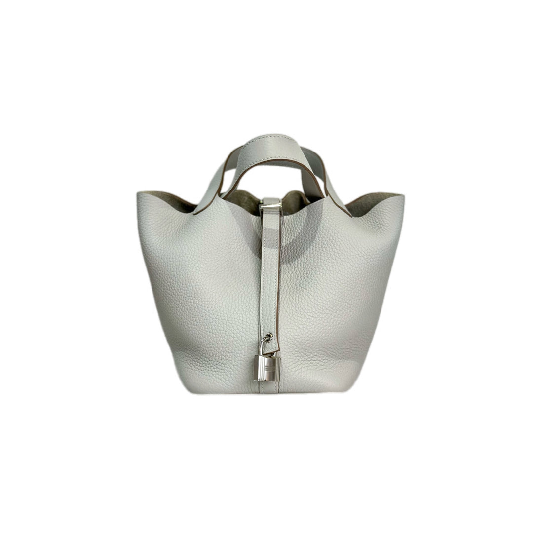Hermes Picotin 18cm TC Bag 80 Gris Perle