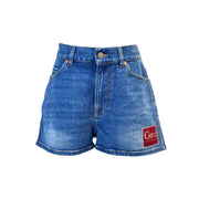 Pre-owned Gucci Logo Blue Denim Vestiaire Shorts in Cotton, Elastane
