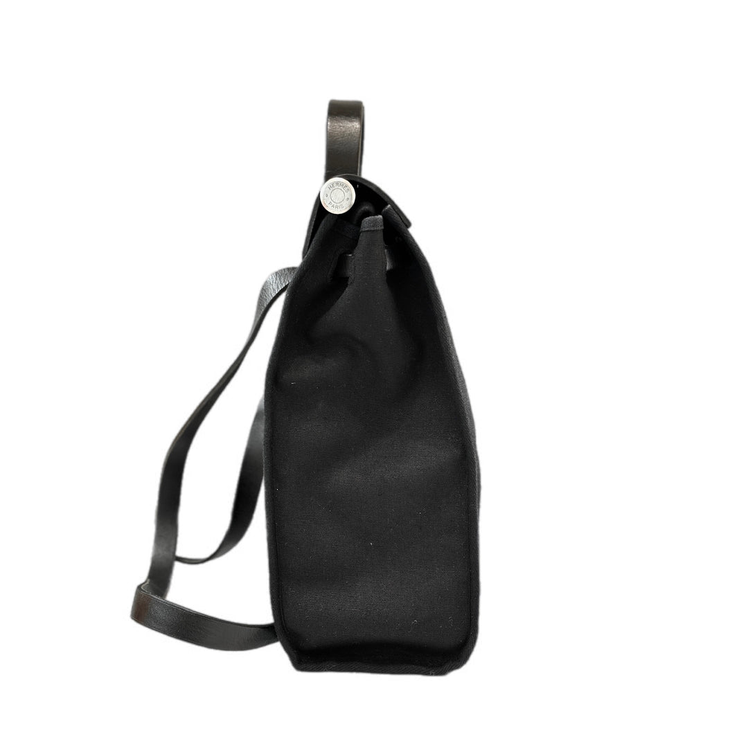 Hermes Toile Herbag GM Backpack Black