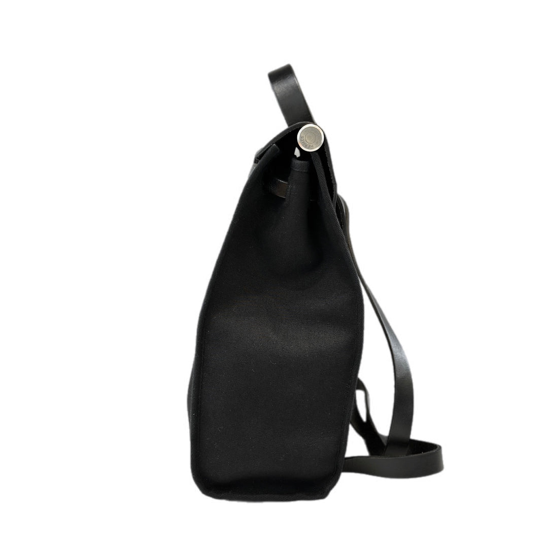 Hermes Toile Herbag GM Backpack Black