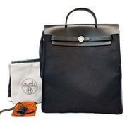 Hermes Toile Herbag GM Backpack Black