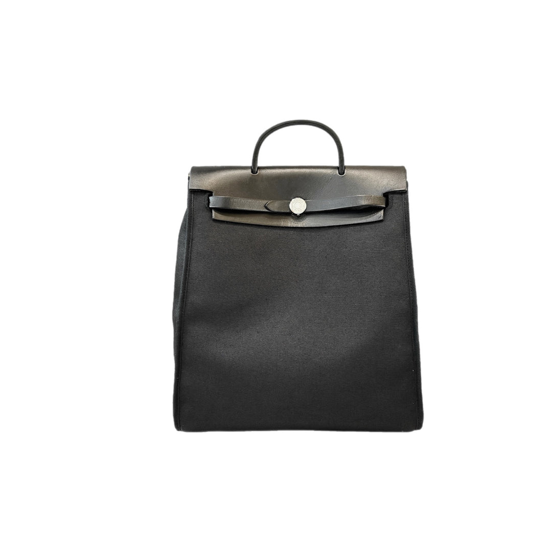 Hermes Toile Herbag GM Backpack Black