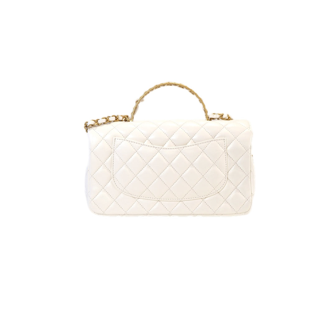 Chanel White Top Handle Bag - Jiaxyk