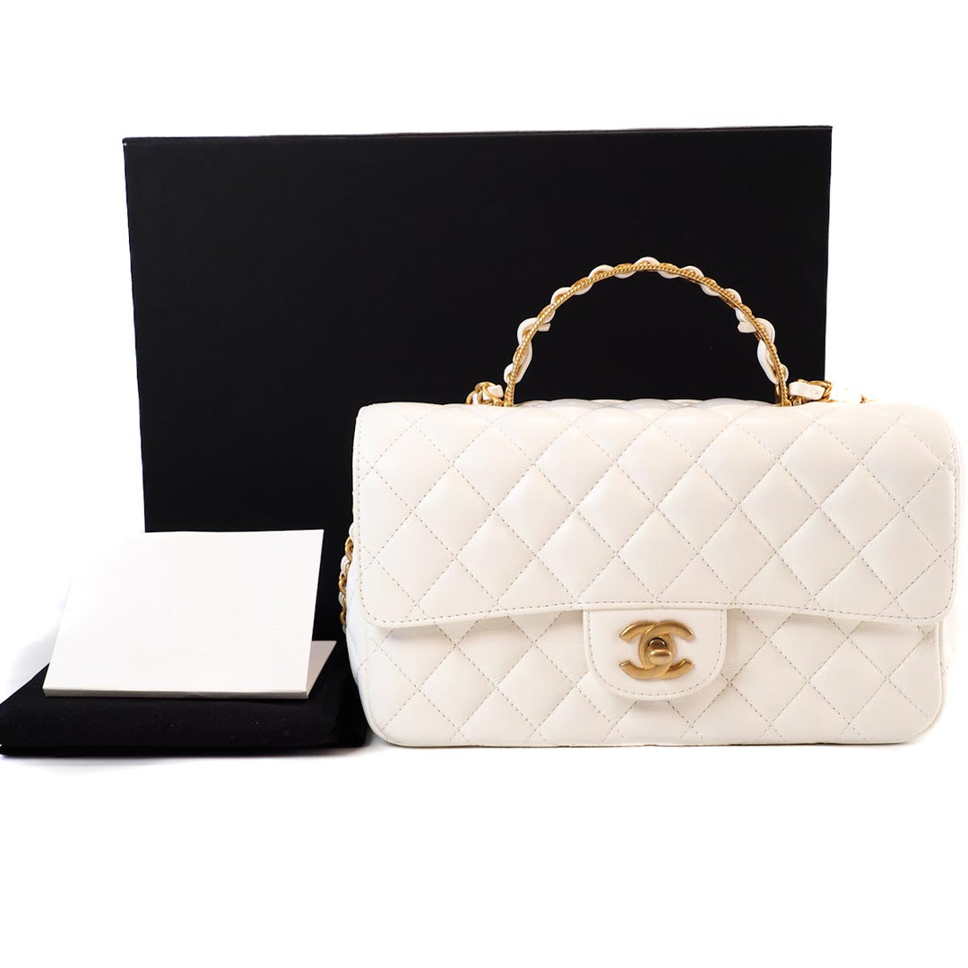Chanel White Top Handle Bag - Jiaxyk