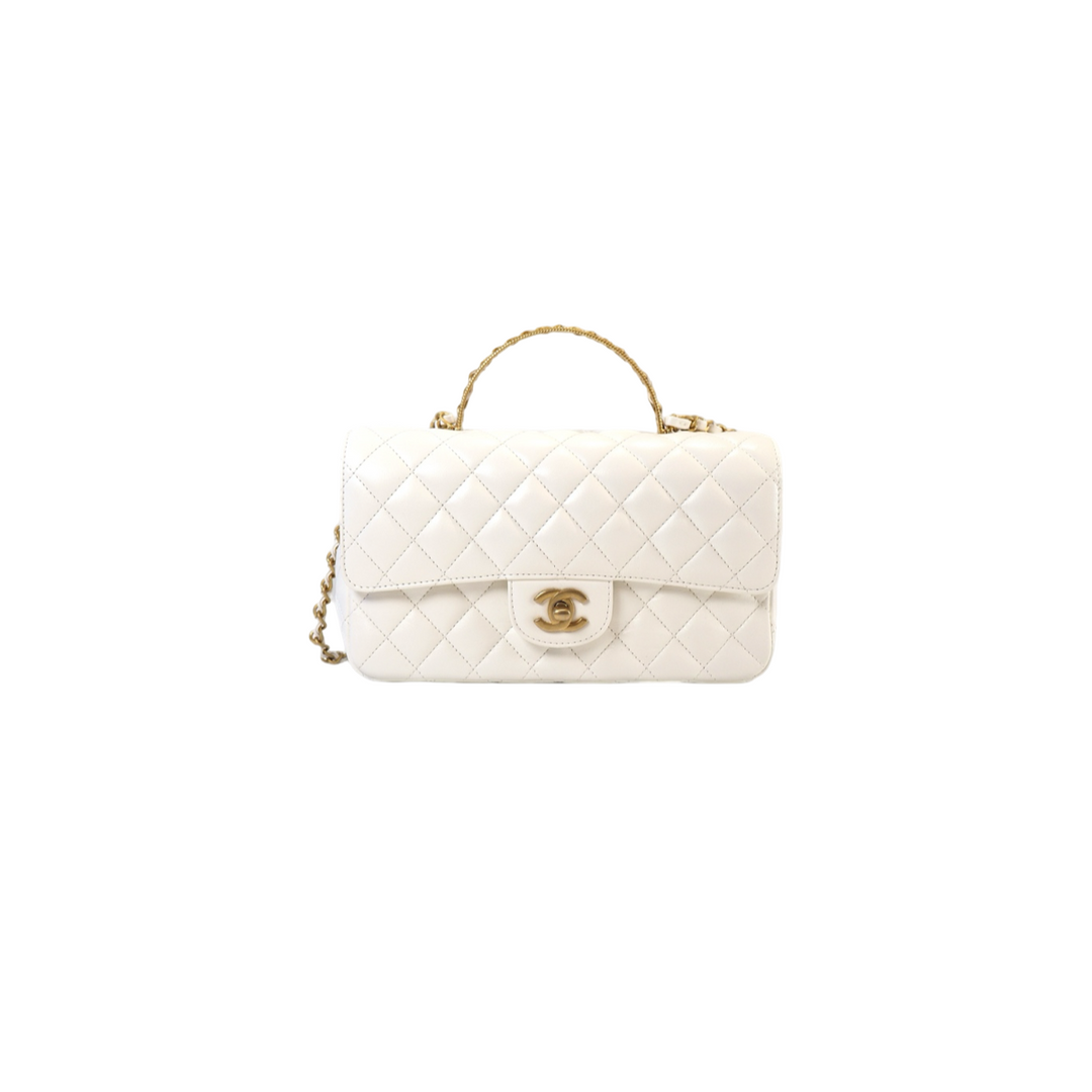 Chanel White Top Handle Bag - Jiaxyk