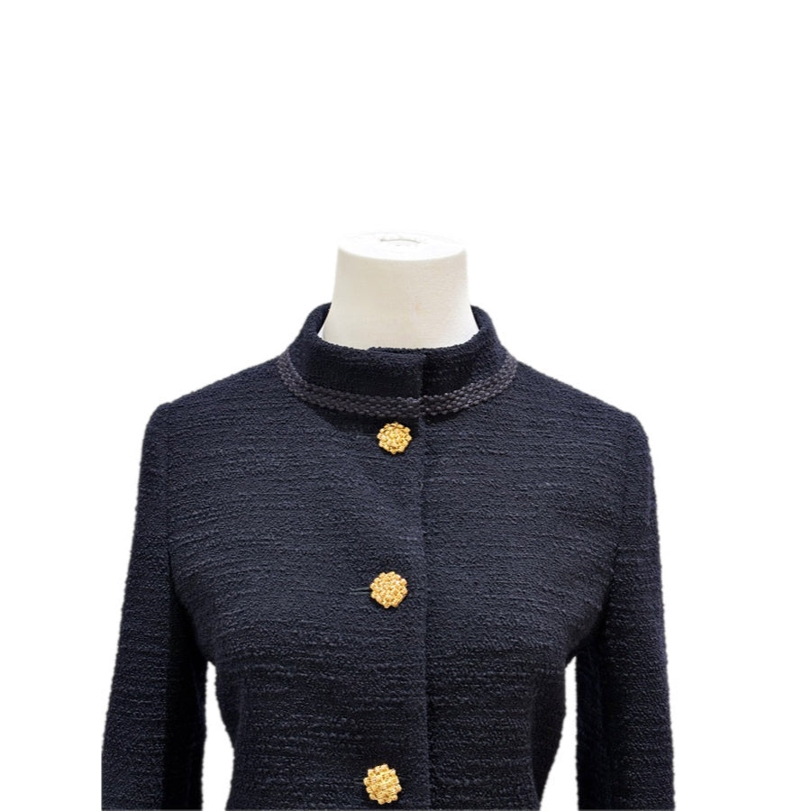 Gucci Navy Tweed Jacket with Gold Hardware #36