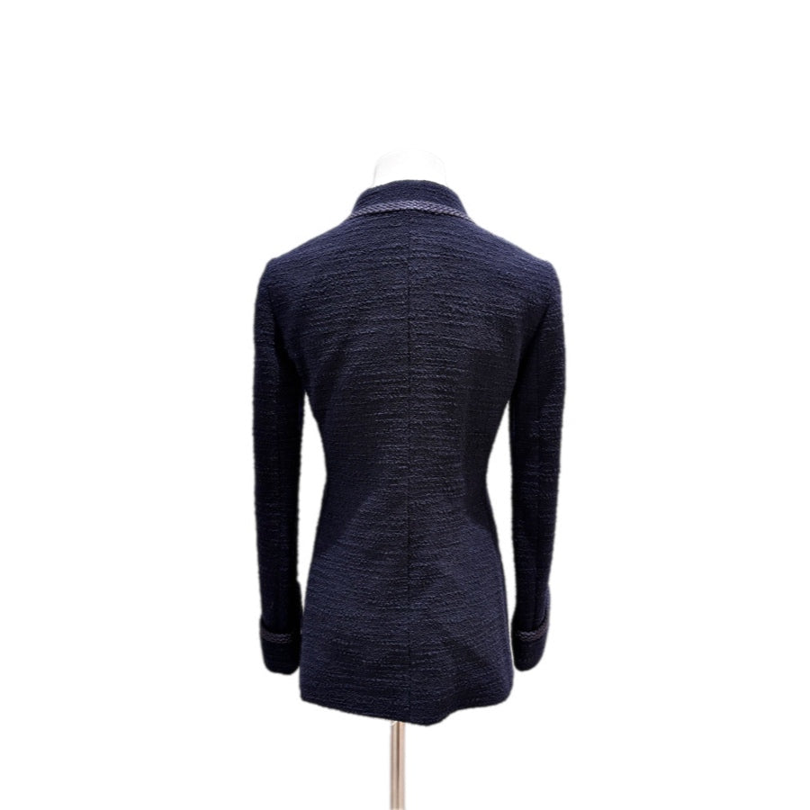 Gucci Navy Tweed Jacket with Gold Hardware #36