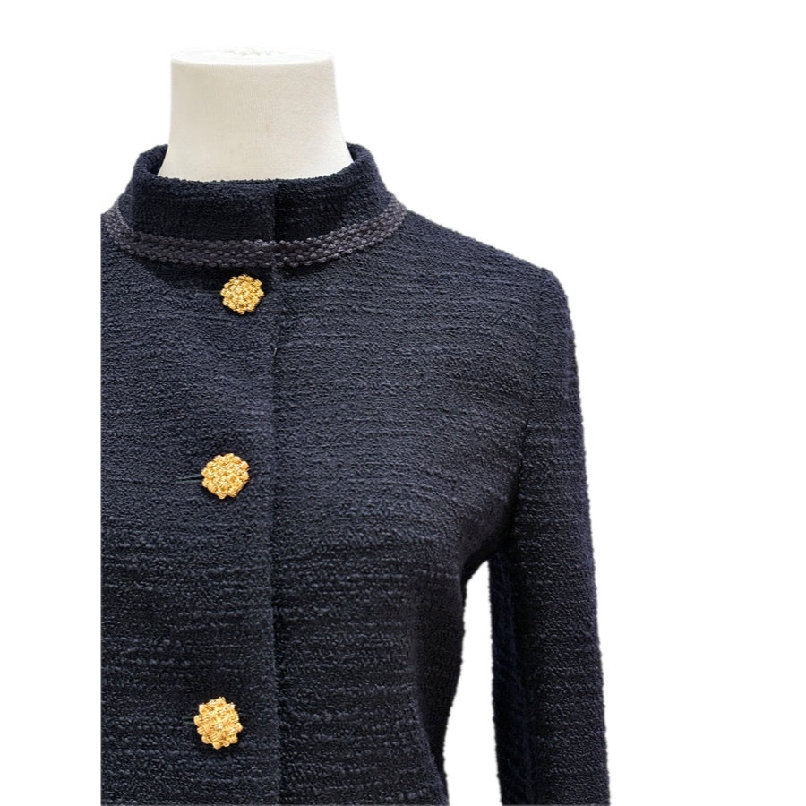 Gucci Navy Tweed Jacket with Gold Hardware #36