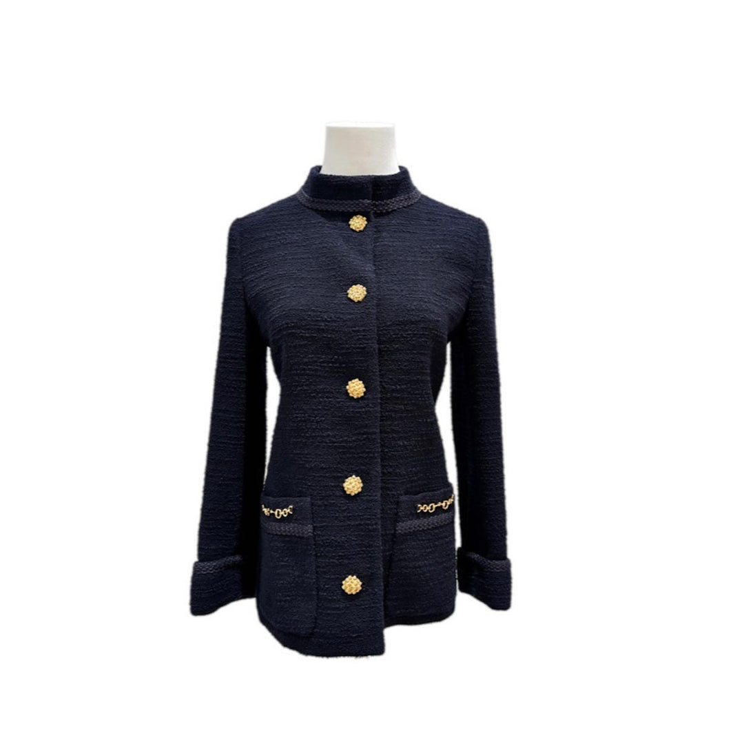 Gucci Navy Tweed Jacket with Gold Hardware #36