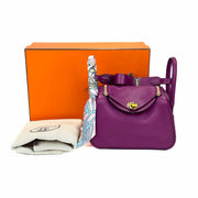 Hermes Lindy Mini P9 Purple Bag