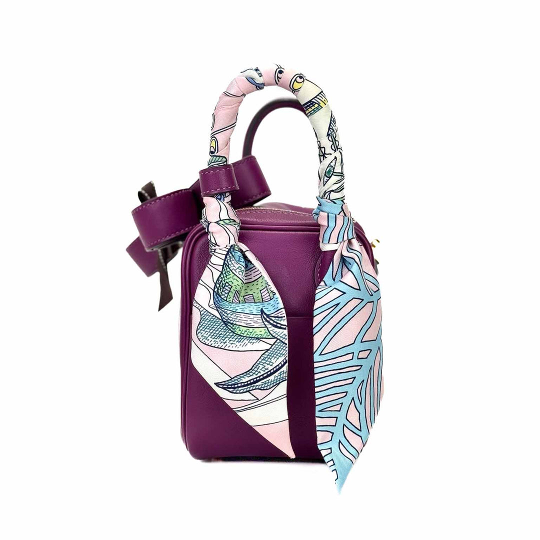 Hermes Lindy Mini P9 Purple Bag