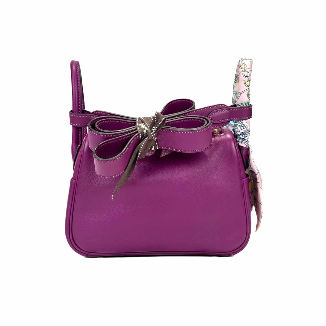 Hermes Lindy Mini P9 Purple Bag