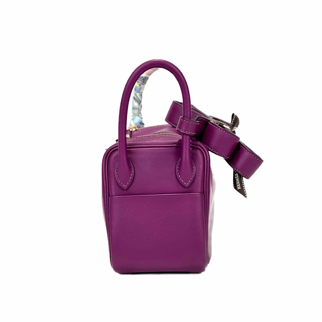 Hermes Lindy Mini P9 Purple Bag