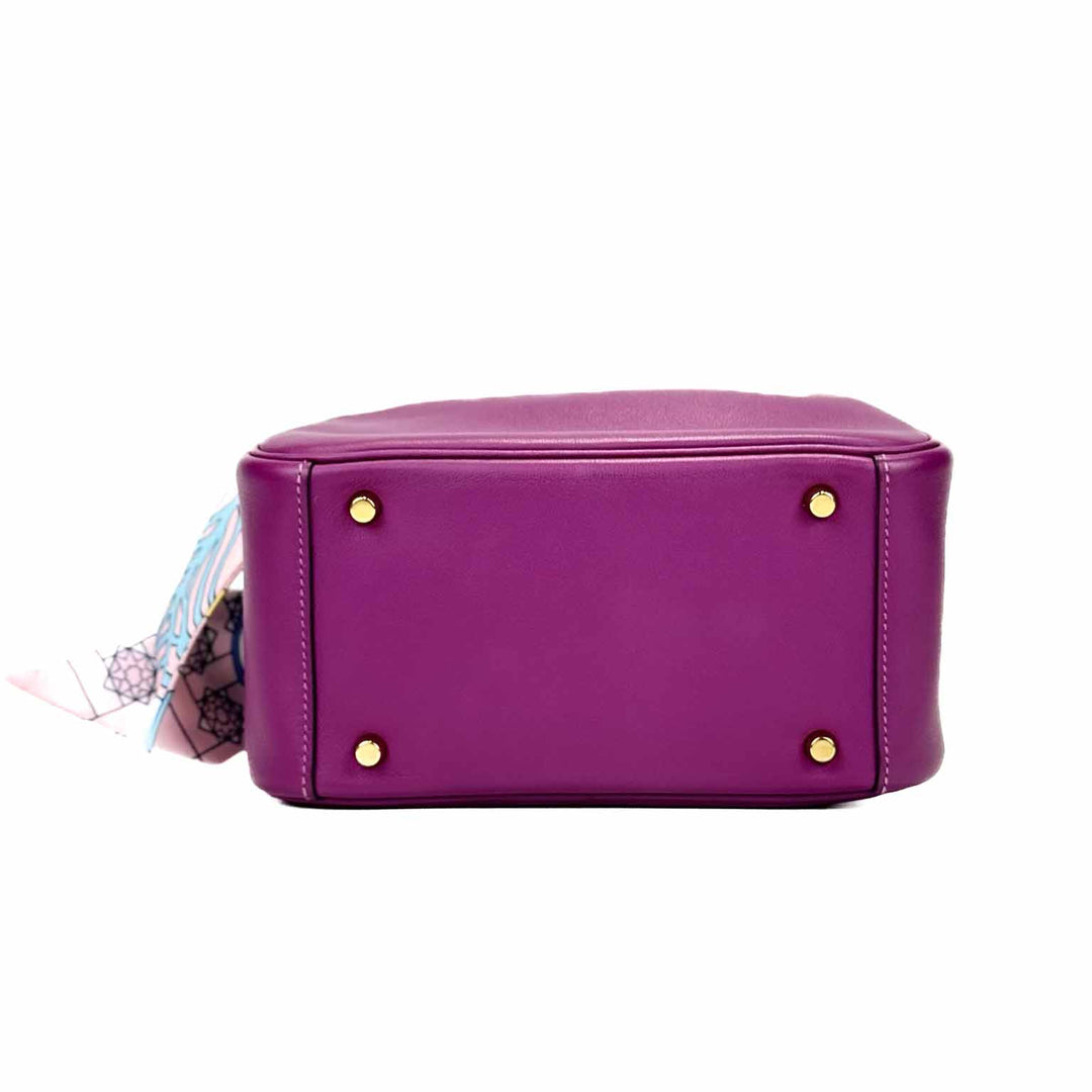 Hermes Lindy Mini P9 Purple Bag