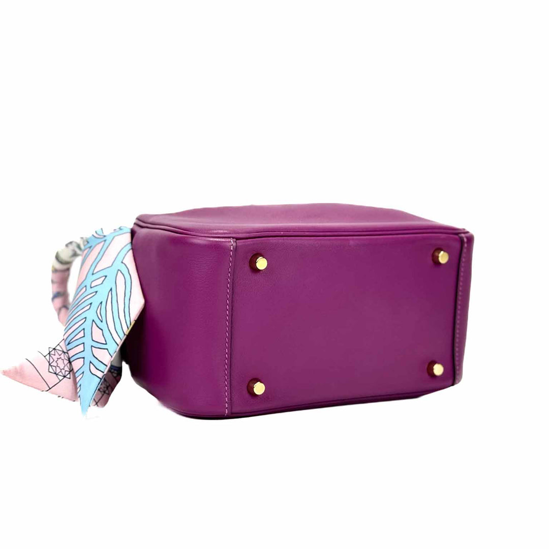Hermes Lindy Mini P9 Purple Bag