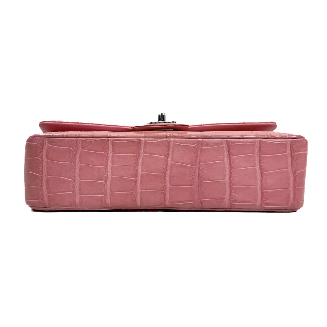 Chanel Alligator Medium Pink Classic Flap Bag