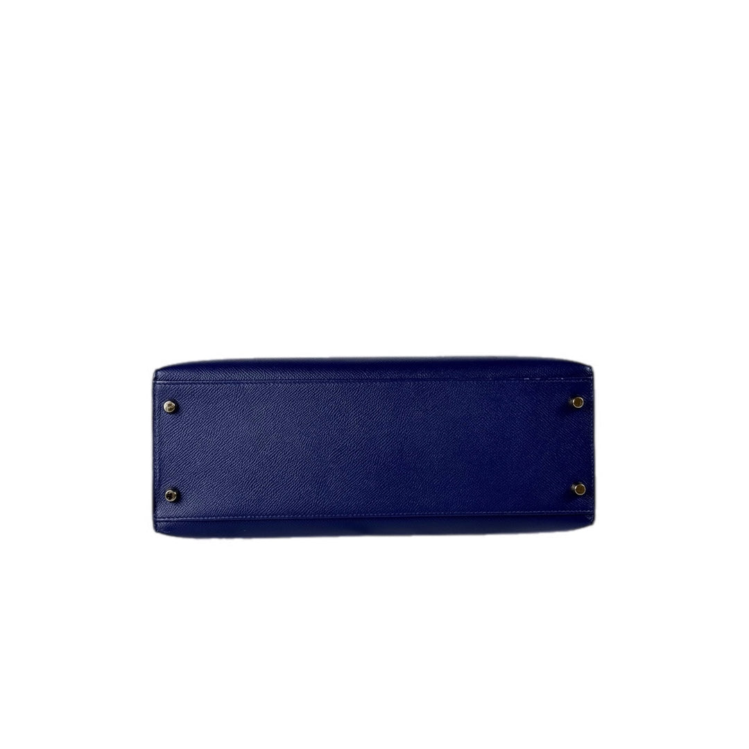 Hermes Kelly 32 Epsom Blue Bag