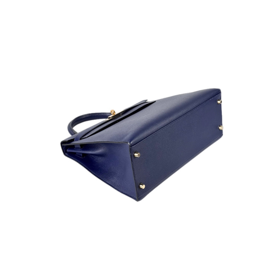 Hermes Kelly 32 Epsom Blue Bag