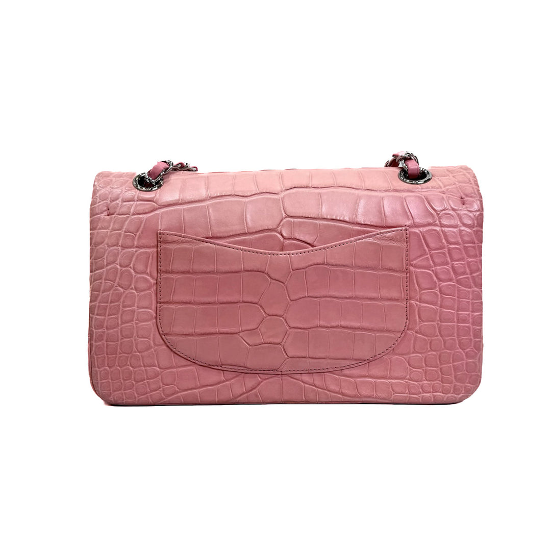 Chanel Alligator Medium Pink Classic Flap Bag