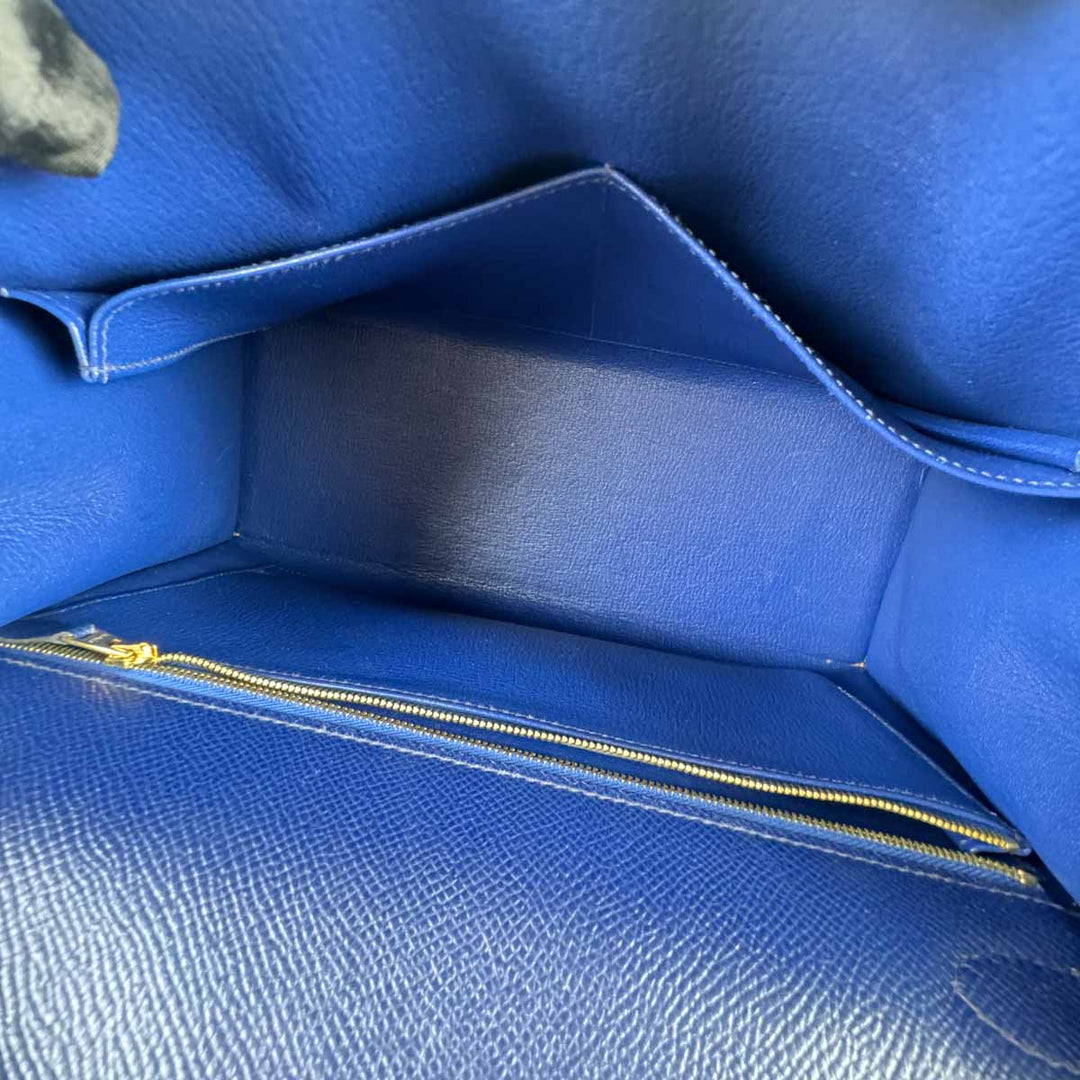 Hermes Kelly 32 Epsom Blue Bag