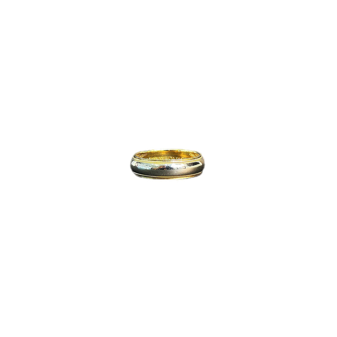 Tiffany Milgrain Classic 18K+Pt950 Ring
