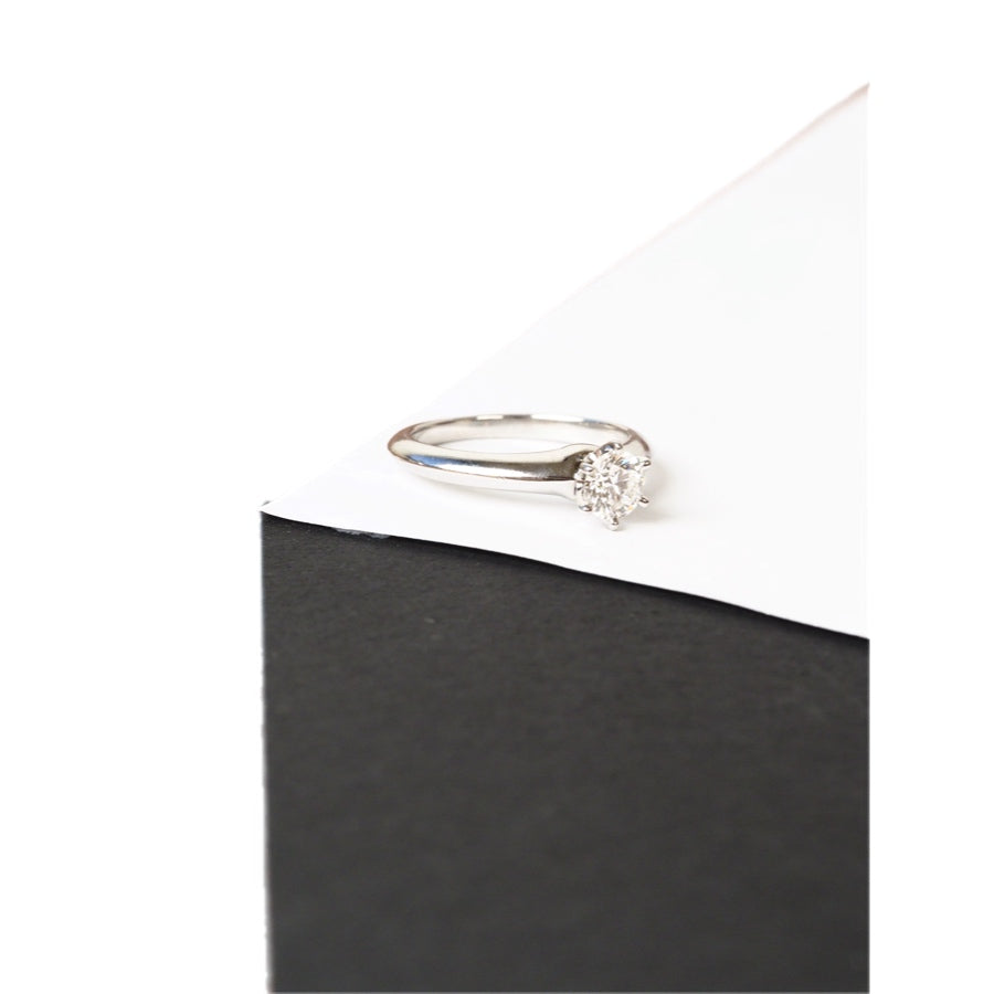 Tiffany Pt950 Diamond Ring 0.52ct #51