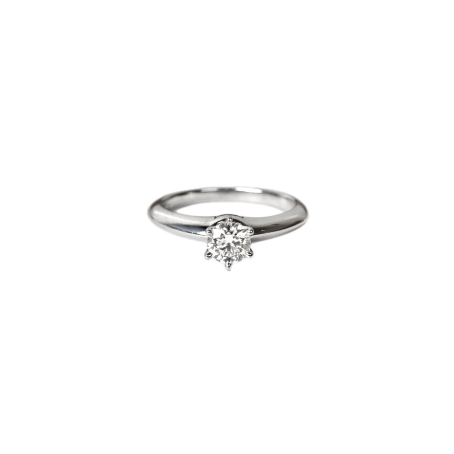 Tiffany Pt950 Diamond Ring 0.52ct #51