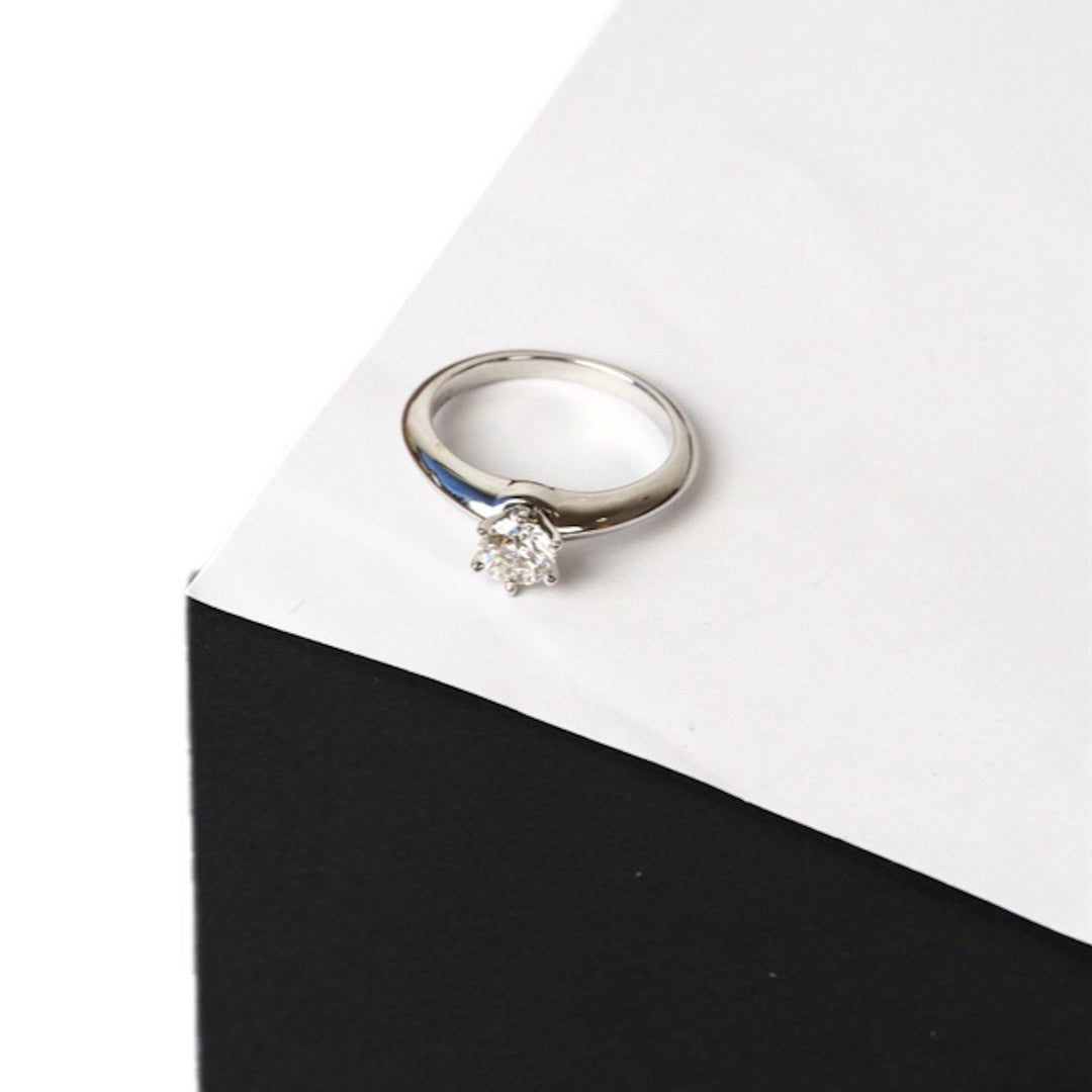Tiffany Pt950 Diamond Ring 0.52ct #51