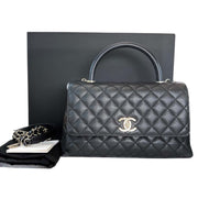 Chanel Coco Handle Medium Black Caviar Bag