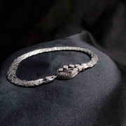 Natural Black Spinel Serpenti Bracelet 0.095ct, Diamond 0.39ct Pt950 Platinum