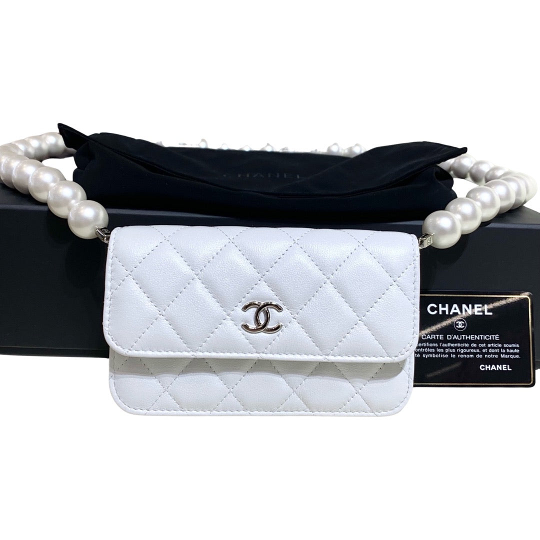 Chanel Pearl White Wallet on Chain Bag