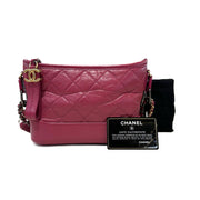 Chanel Small Aged Calfskin Gabrielle Bag Burgundy - Jiaxyk