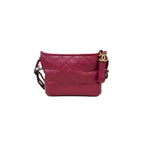 Chanel Small Aged Calfskin Gabrielle Bag Burgundy - Jiaxyk