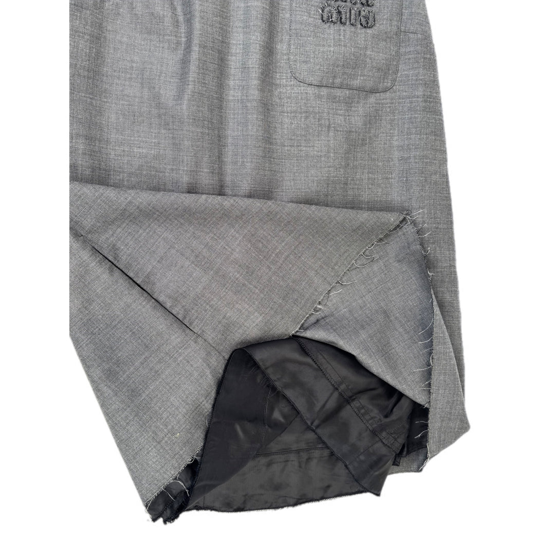 Miumiu Clothing Sleeveless Grey Mini Dress #36